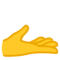 Palm Up Hand emoji on Google